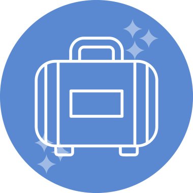 Bavul web simgesi, vektör çizim