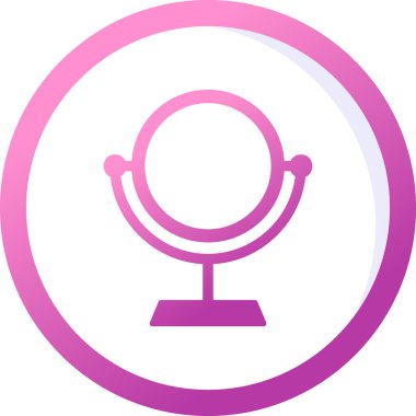 Ayna simgesinin vektör illüstrasyonu 