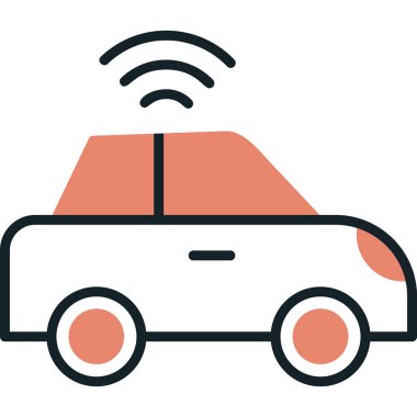 araba web simgesi basit illüstrasyon 