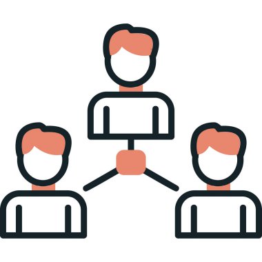 Sosyoloji simgesinin vektör illüstrasyonu 