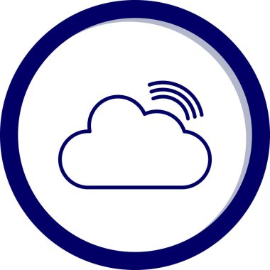 Rss Bulut simgesi, vektör illüstrasyonu basit tasarım