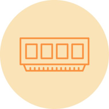 bilgisayar bellek simgesi, vektör illüstrasyonu basit tasarım