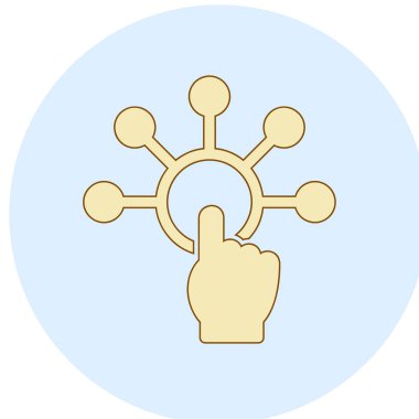 Etkileşimli web simgesi vektör illüstrasyonu