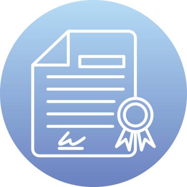 Diploma simgesi, vektör illüstrasyonu basit tasarım