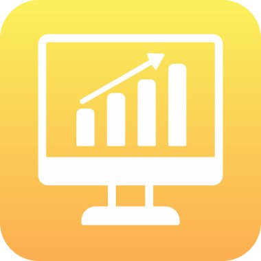 Analytics icon, vector illustration simple design