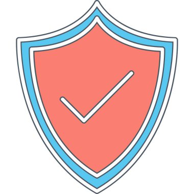 kalkan simgesi web basit illüstrasyon