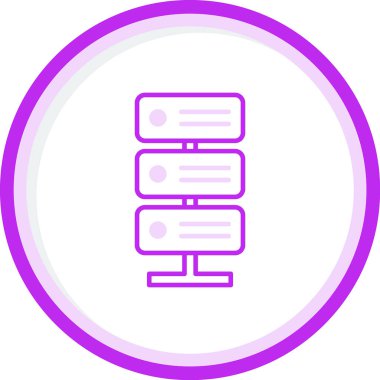 bilgisayar sunucu simgesi, vektör illüstrasyonu basit tasarım