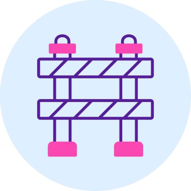 Trafik Bariyeri vektör tasarım şablonu        