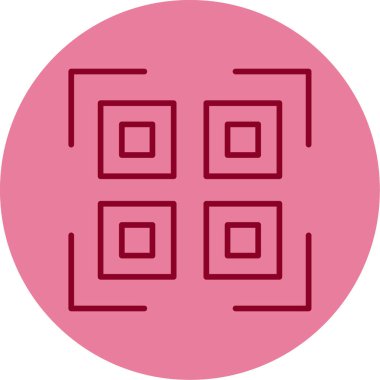 Barkod. Web simgesi basit illüstrasyon         