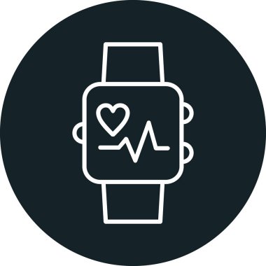 smartwatch simgesi, vektör illüstrasyonu 
