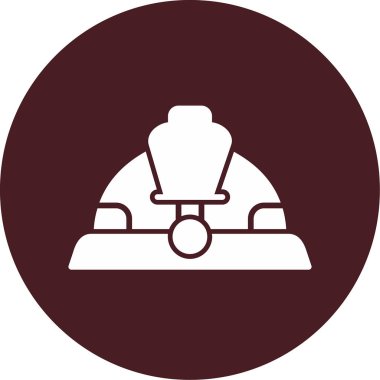 Güvenlik Miğferi Web simgesi, vektör illüstrasyonu