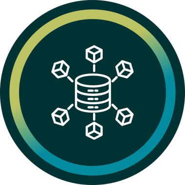 Büyük Veri vektör simgesi, basit illüstrasyon                  