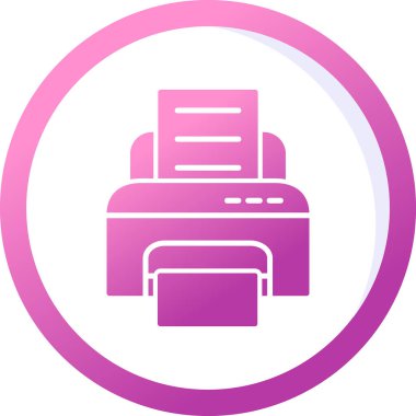 yazıcı web simgesi basit illüstrasyon 