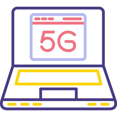 5g araştırma web simgesi, vektör illüstrasyonu 