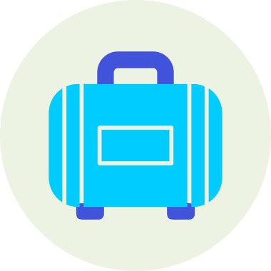 Bavul web simgesi, vektör çizim