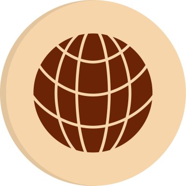 Küre. Web simgesi basit illüstrasyon 