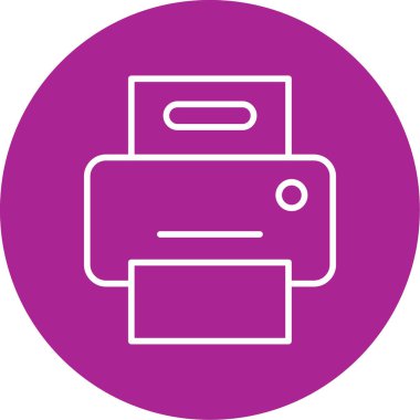 Yazıcı. Web simgesi basit illüstrasyon 