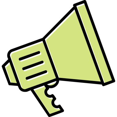 megafon web simgesi, vektör çizim 