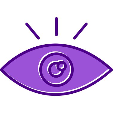 Göz. Web simgesi basit illüstrasyon 