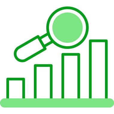 Veri analizi. Web simgesi basit illüstrasyon                  