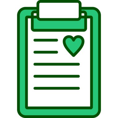 sağlık raporu simgesi vektör illüstrasyon 