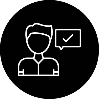 Düz simge, vektör gösterimi yanıtla 