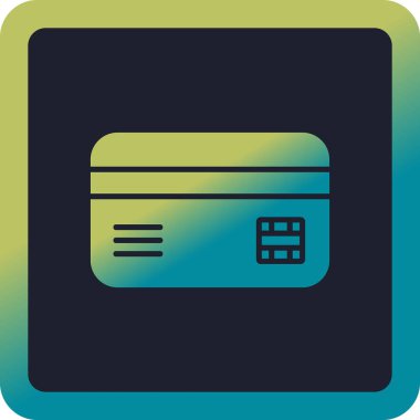 Kredi Kartı. Web simgesi basit illüstrasyon 
