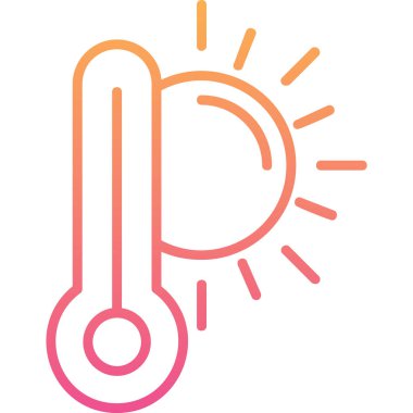  yüksek sıcaklık vektör simgesi