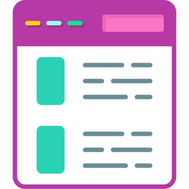 tarayıcı web simgesi, vektör illüstrasyonu