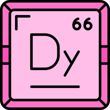Dysprosium modern simgesinin vektör çizimi              
