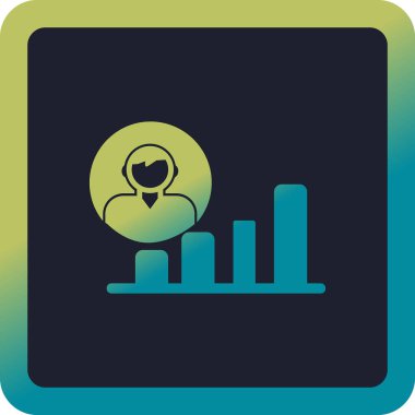 Kariyer Tanıtımı web simgesi vektör illüstrasyonu