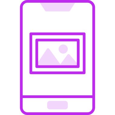 Cep Telefonu Web simgesi vektör illüstrasyonu