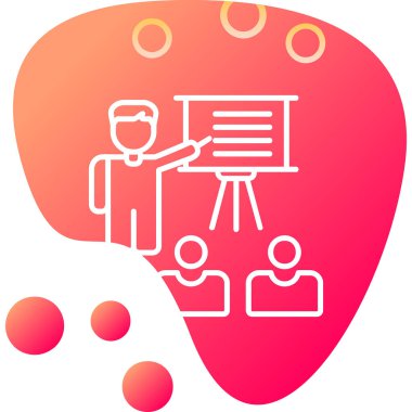 personel eğitim simgesi, vektör illüstrasyonu basit tasarım