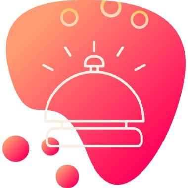 Desk Bell modern simgesinin vektör çizimi            