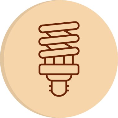 spiral ampul ikonu web basit illüstrasyon