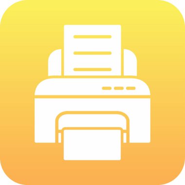 yazıcı web simgesi basit illüstrasyon 