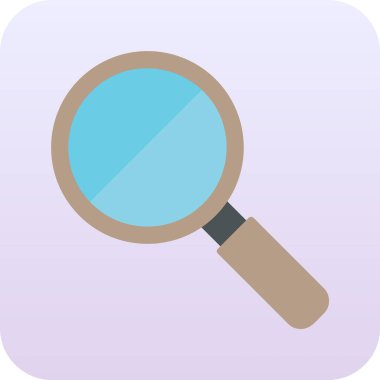 Büyütme cam simgesi, vektör illüstrasyonu 