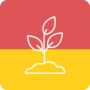 Bitki. Web simgesi basit illüstrasyon 