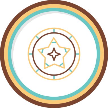 yıldız web simgesi basit illüstrasyon 