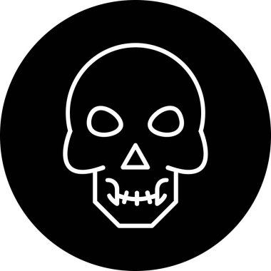 Kafatası. Web simgesi basit illüstrasyon