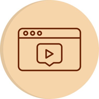 video. Web simgesi basit illüstrasyon 