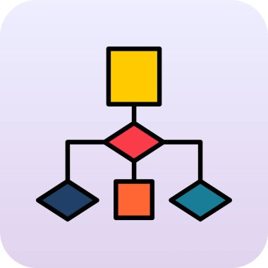 Akış Çizelgesi simgesi, vektör illüstrasyonu             