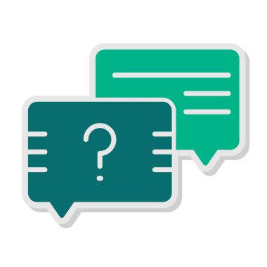 Sohbet baloncukları simgesi, vektör illüstrasyonu basit tasarım