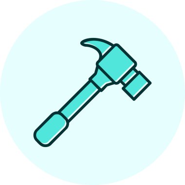 Çekiç ağı simgesi, basit vektör illüstrasyonu 