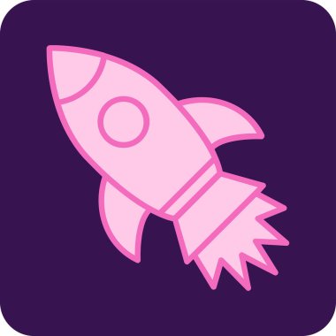 İzole edilmiş arkaplanda roket ağ simgesi