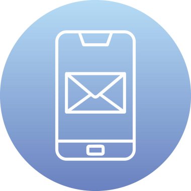 Telefon mesajı simge vektör çizim