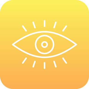 vizyon. Web simgesi basit illüstrasyon