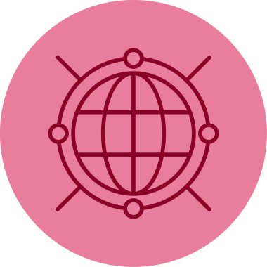 Küre. Web simgesi basit illüstrasyon