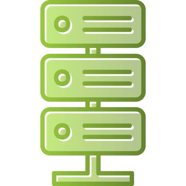 bilgisayar sunucu simgesi, vektör illüstrasyonu basit tasarım