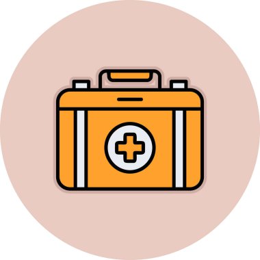 İlk yardım çantası vektör çizim 